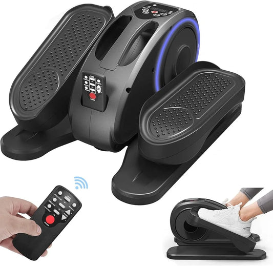 Electric Under Desk Elliptical Leg Exerciser - Portable Compact Mini Ellipse Steppe